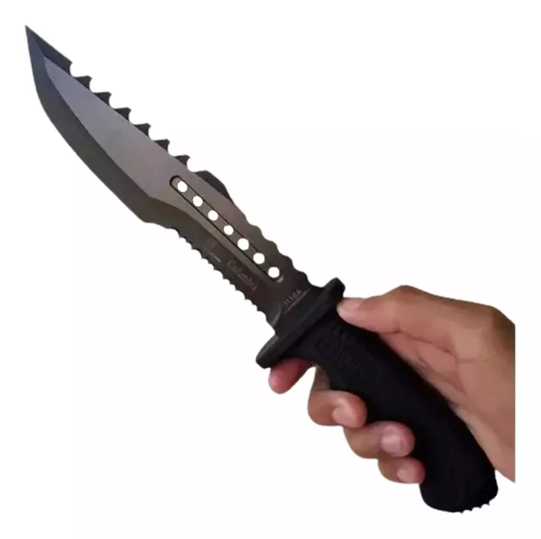 Cuchillo Columbia Supervivencia Con Pedernal Vaina Plastica