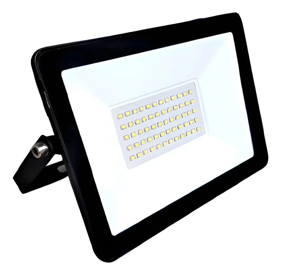 Reflector Foco Led De 50w Con Fotocelula Ip65 Negro Blanco F