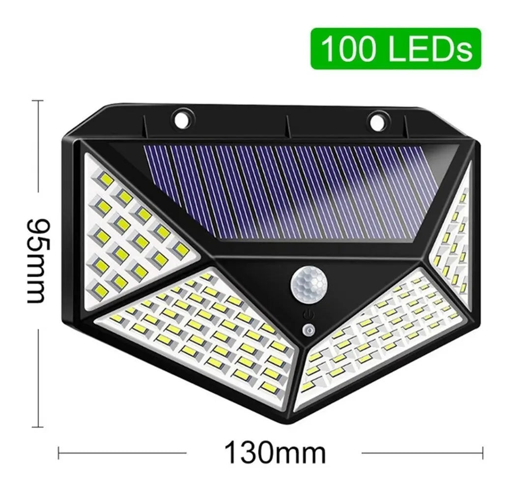 Luz LED con Sensor Fotocelula Panel Solar - vista 2 - Electroimporta