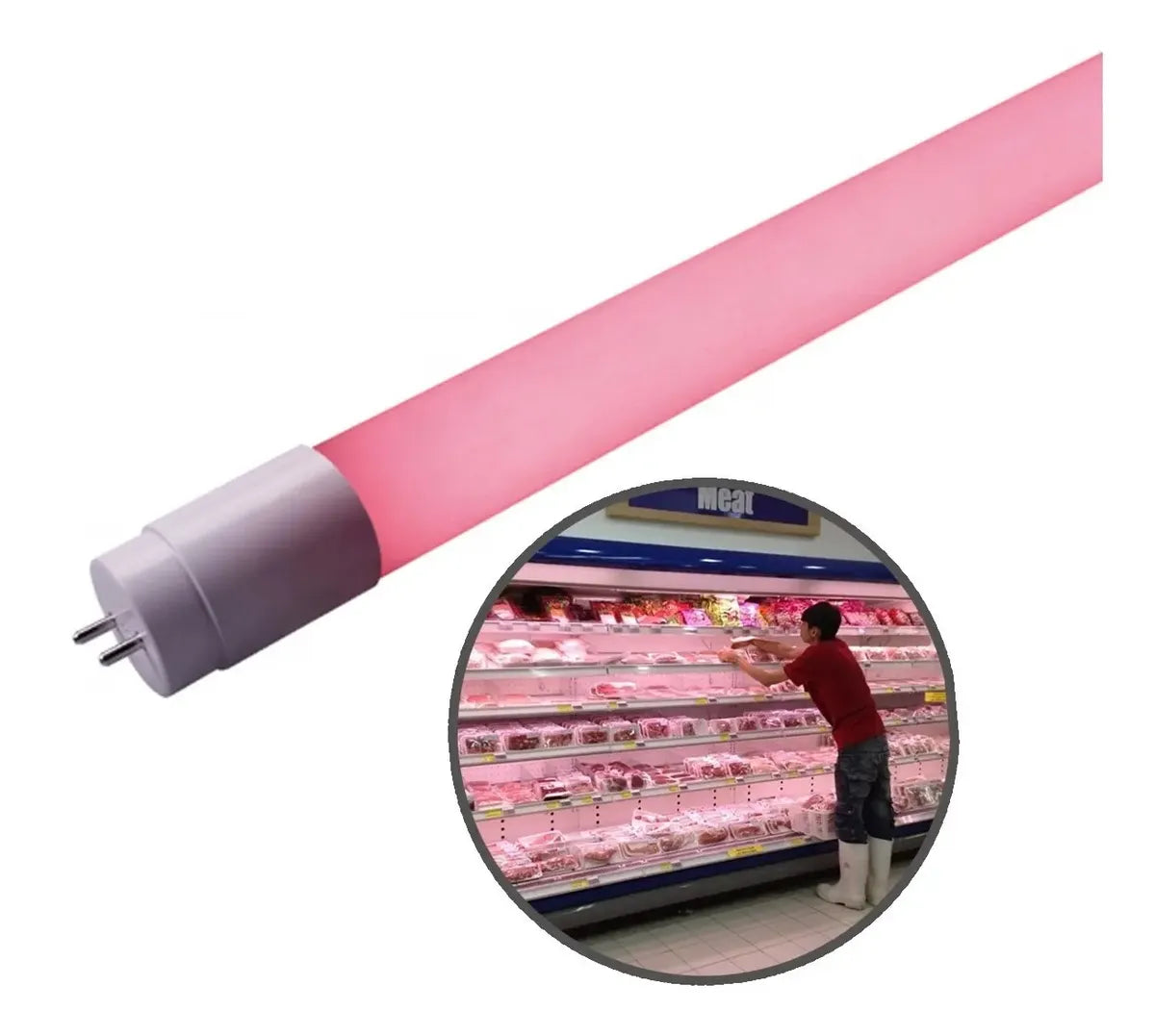 Tubo LED para Carne Carniceria 120 Cm 220v - Electroimporta