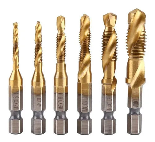 Set Mechas Machos Métricos Combinado Taladro