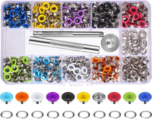 Ojalillos Y Sacabocados Color Set 400 Pcs