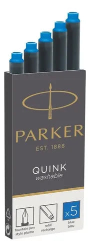 Cartucho De Tinta Azul Lavable Parker Quink 3016031pp