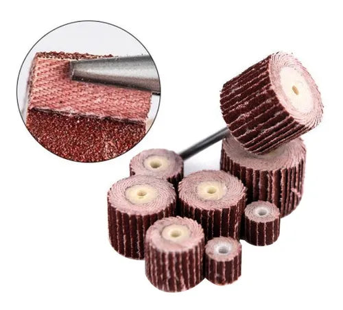Lijas Torno Dremel Flap Pulido X10 C/ Vastago