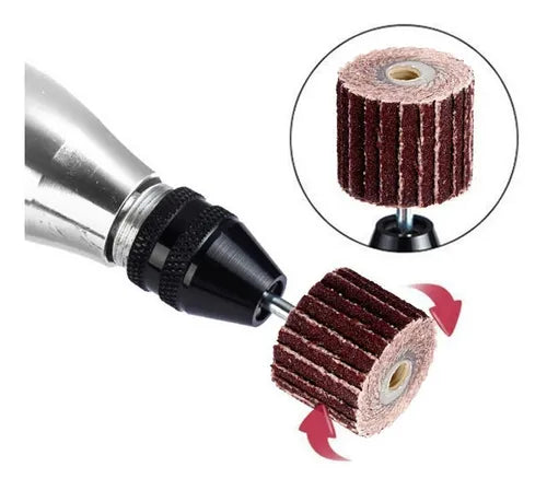 Lijas Torno Dremel Flap Pulido X10 C/ Vastago