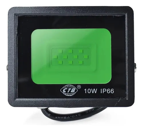 Reflector 10w C/valvula Luz Verde Ip65