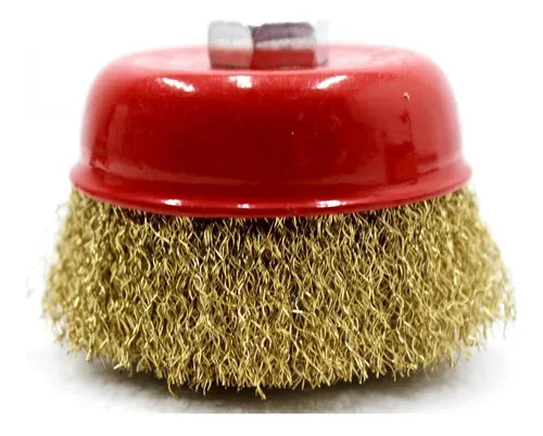 Cepillo Copa Amoladora Bronce 3"