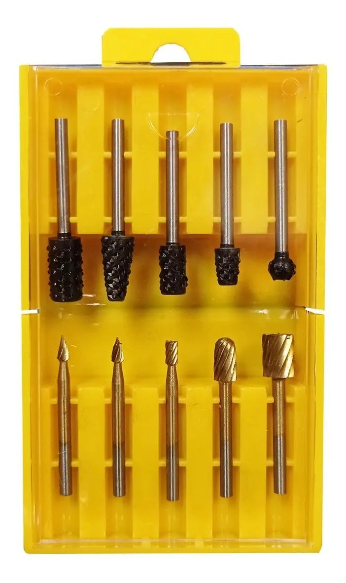 Kit de 10 Puntas Fresas Mini Torno Desbaste - Electroimporta