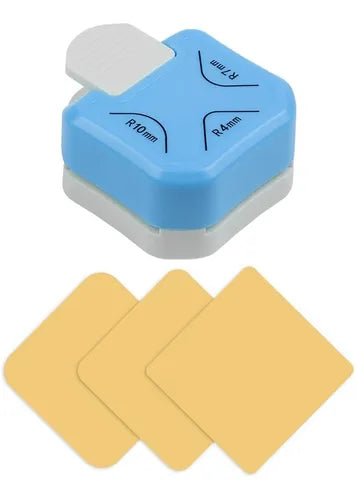Perforadora Esquinas Curvas Tarjetas 3 En 1