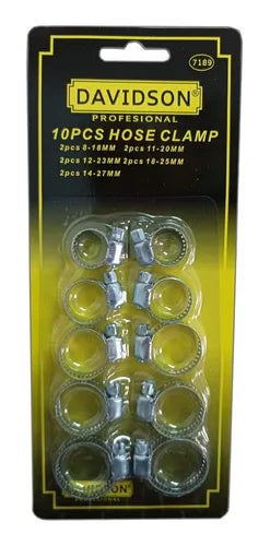 Juego Abrazaderas 10 Pcs 8 / 27 Mm