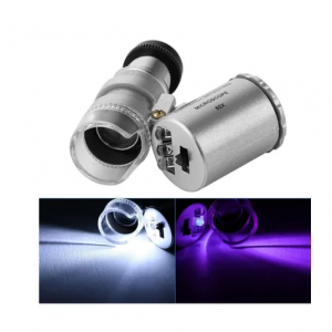 Mini Lupa Microscopio Joyería 60x Luz Led