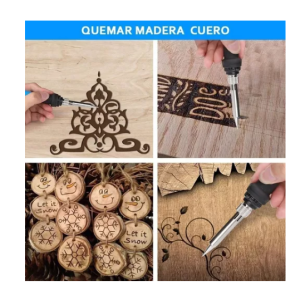 Set Pirograbador Y Soldador 40pcs Madera Cuero 60w