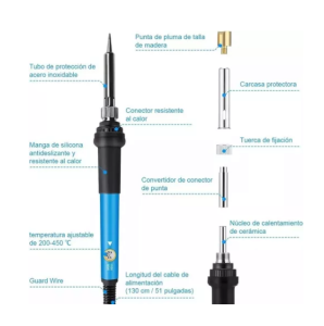 Set Pirograbador Y Soldador 40pcs Madera Cuero 60w