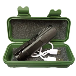 Linterna Compacta Metal Recargable Led Usb