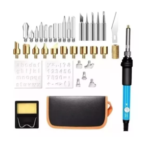 Set Pirograbador Y Soldador 40pcs Madera Cuero 60w