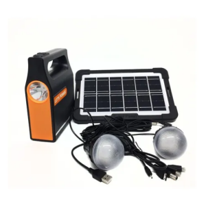 Kit Iluminación Panel Solar C/batería Recarg.