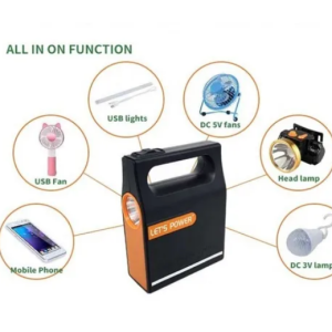 Kit Iluminación Panel Solar C/batería Recarg.