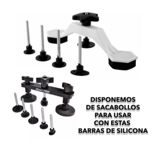 Kit 5 Barras Silicona Negra Sacabollos 27cm