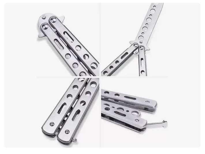 A&j Comercializadora Entrenamiento Cuchillo Navaja Color Cromo