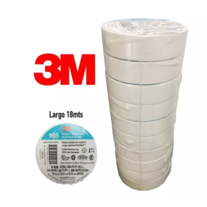 3m Cinta Eléctrica Aisladora Blanca o Azul Por Unidad