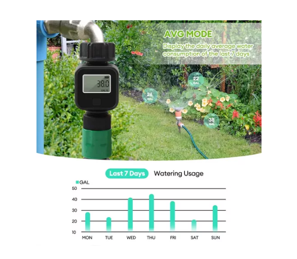 Medidor Consumo Agua Caudalimetro Digital