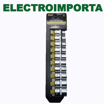 Juego De Dados 1/2 Pulgadas 10 Piezas