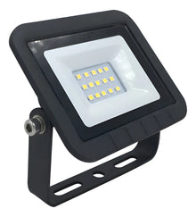 Foco Reflector Led 10w Con Fotocelula Luz Fria Negro Blanco