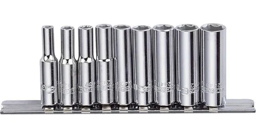 Juego De Dados Largos 1/2" 9 Piezas