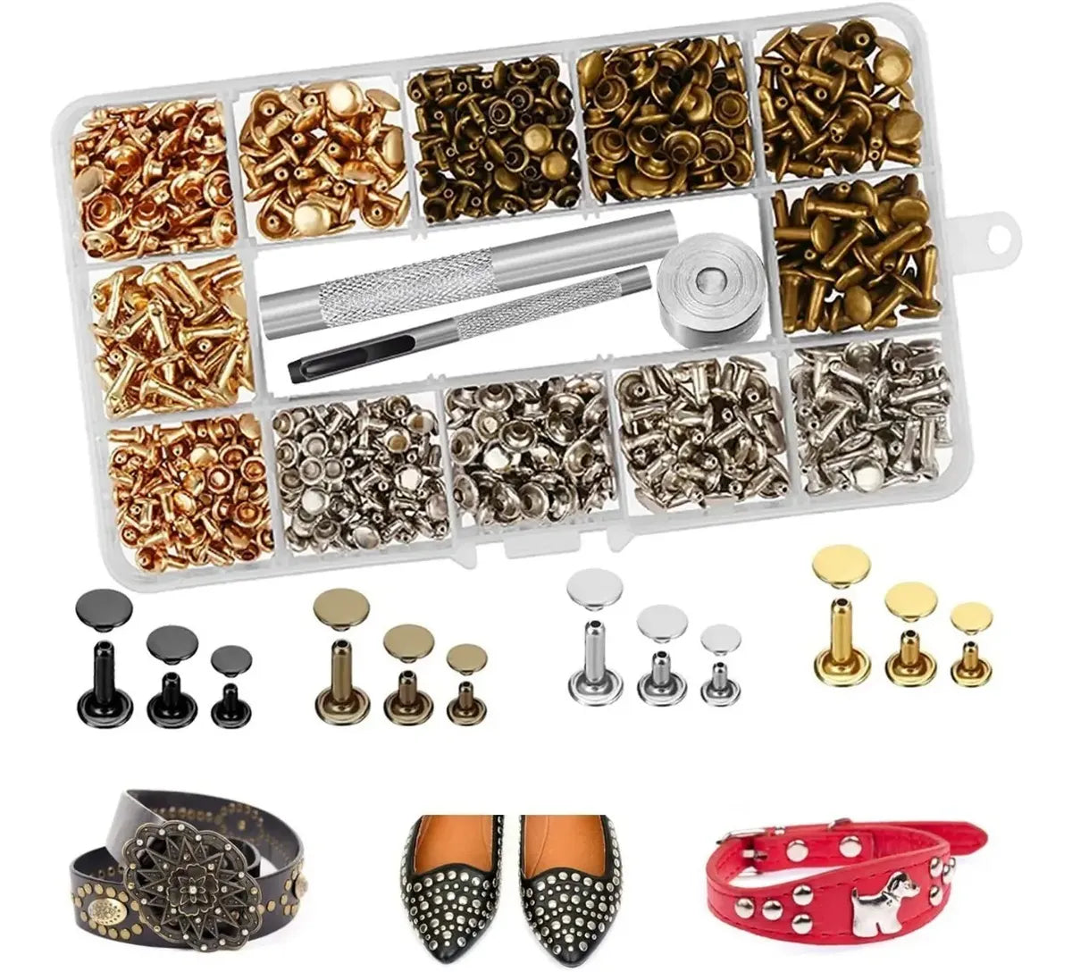 Pinza Ojalillos Y Tachas Completo 240 Pcs