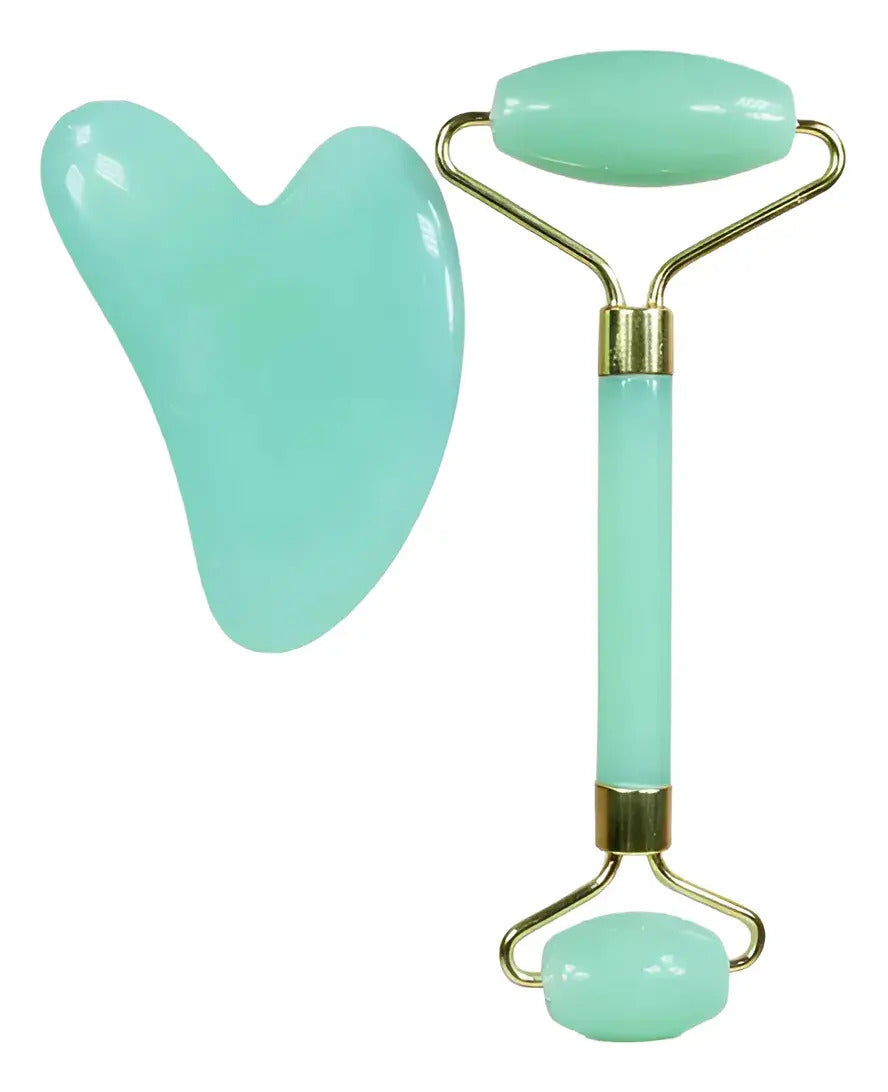 Masajeador Manual Jade/piedra - Masajeador Facial Verde Clar