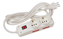Alargue Zapatilla De 2 Shuko + 4Tomas Blanco 3m  Conatel