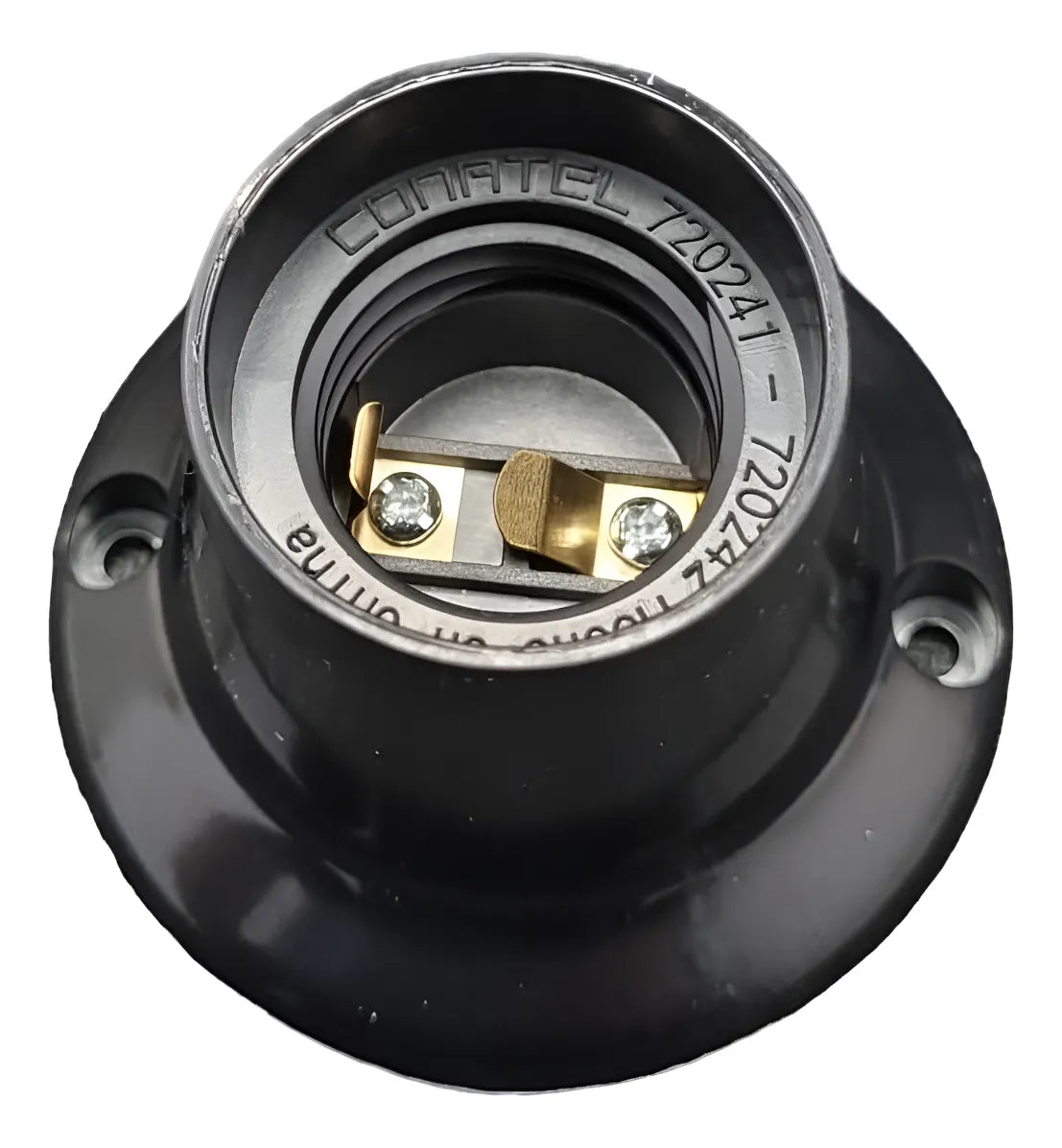 Receptaculo Recto E27 Blanco Negro 4a 250v Conatel