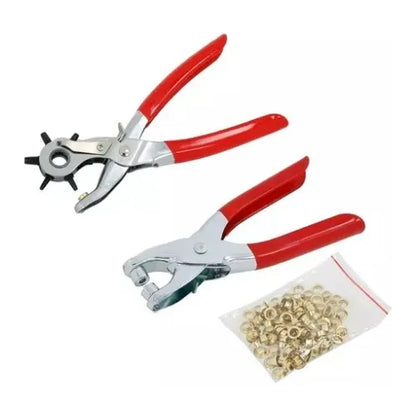 Pinza Ojalillos Y Sacabocados Remachadora
