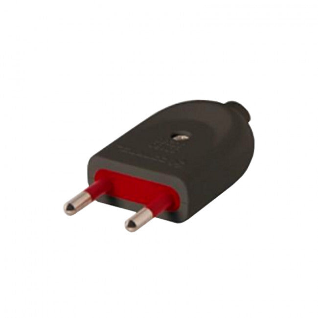 Ficha Macho Modular 2 Polos Sin Tierra 10 Amp  negro
