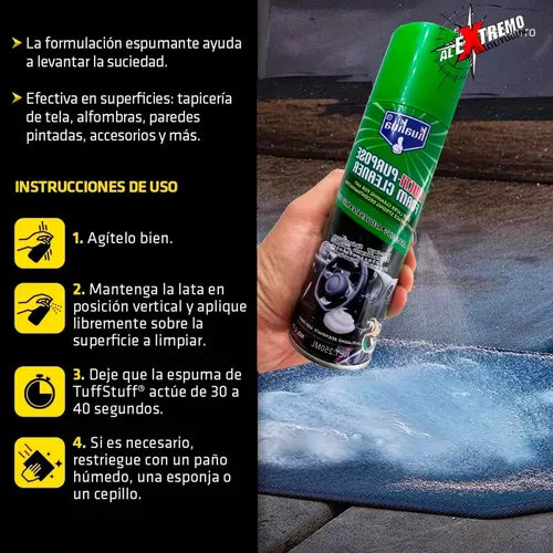 Limpiador Tapizado Tablero Auto Moto Asiento Espuma Multiuso