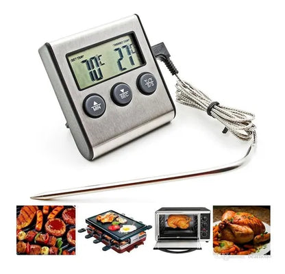 Termometro Digital Horno Con Sonda Timer