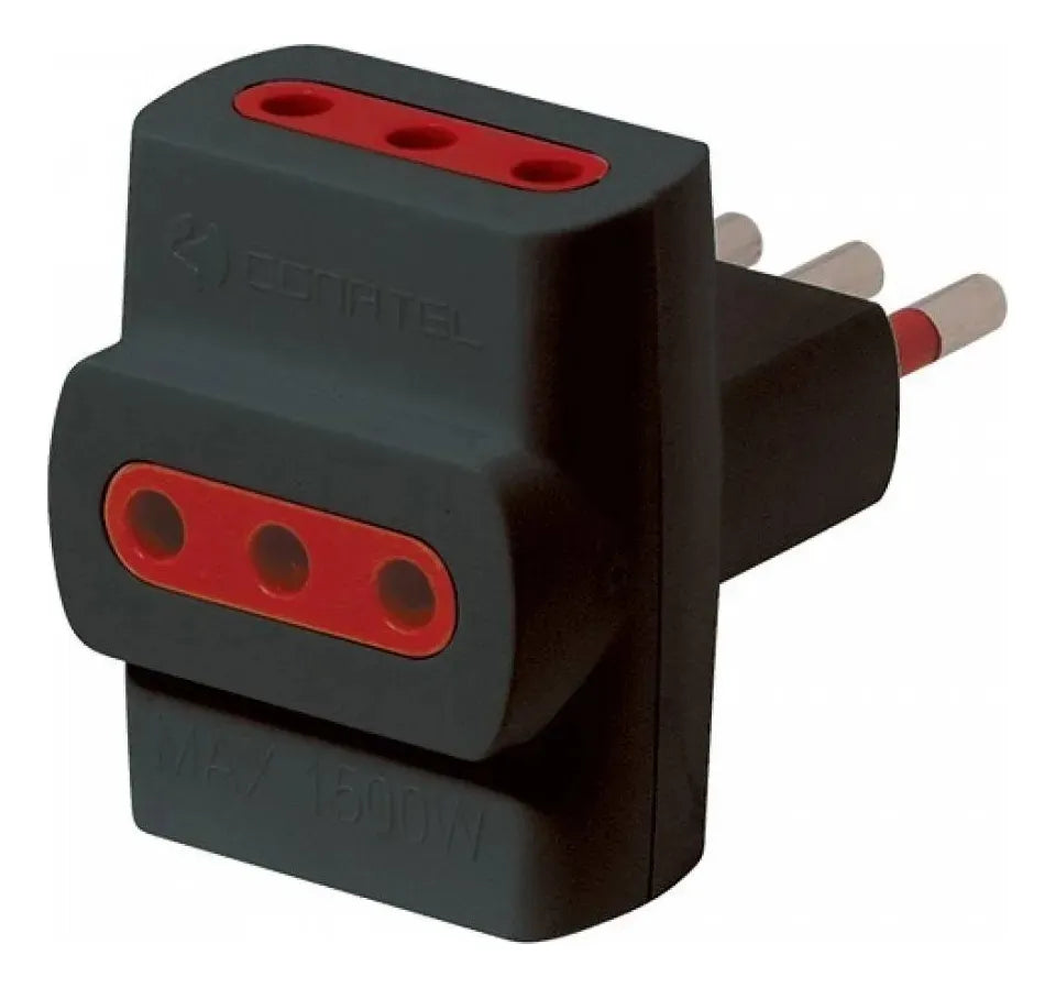 Adaptador 3x3l A Ficha 3l Conatel Negro