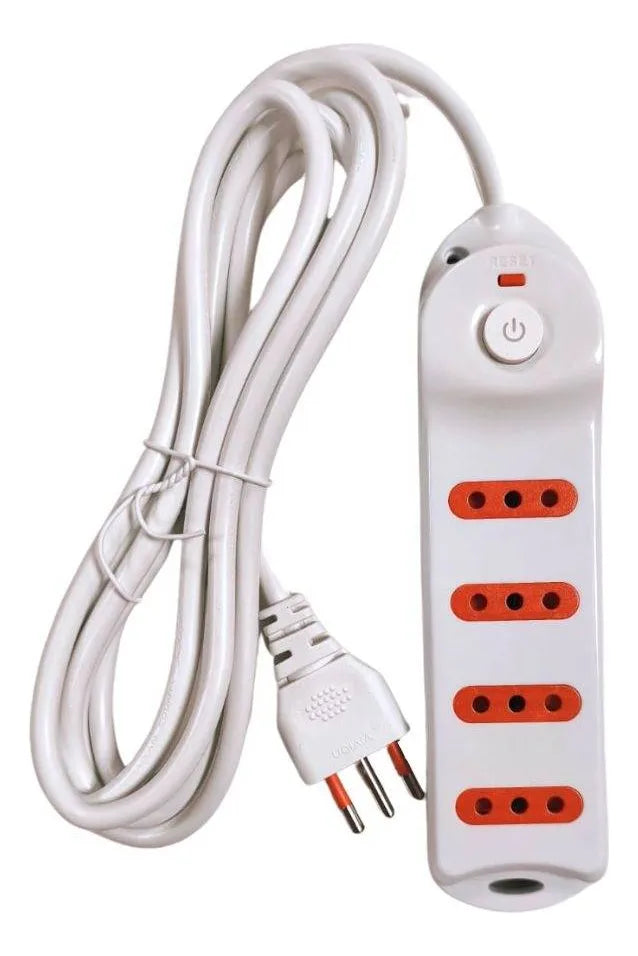 Alargue 4 Tomas 3l A Ficha 3l Cable 3m Blanco
