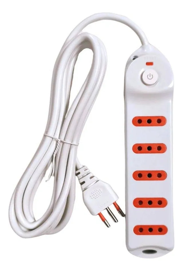 Alargue 5 Tomas 3l A Ficha 3l Cable 3m Blanco