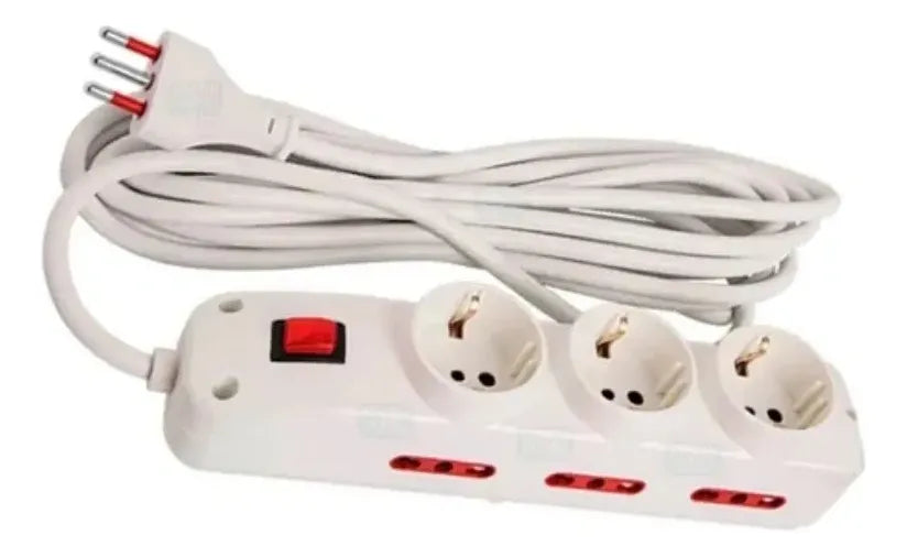 Alargue Conatel 10 Metros 3 Schuko 6 Tres L Ficha 3l Ct Blan