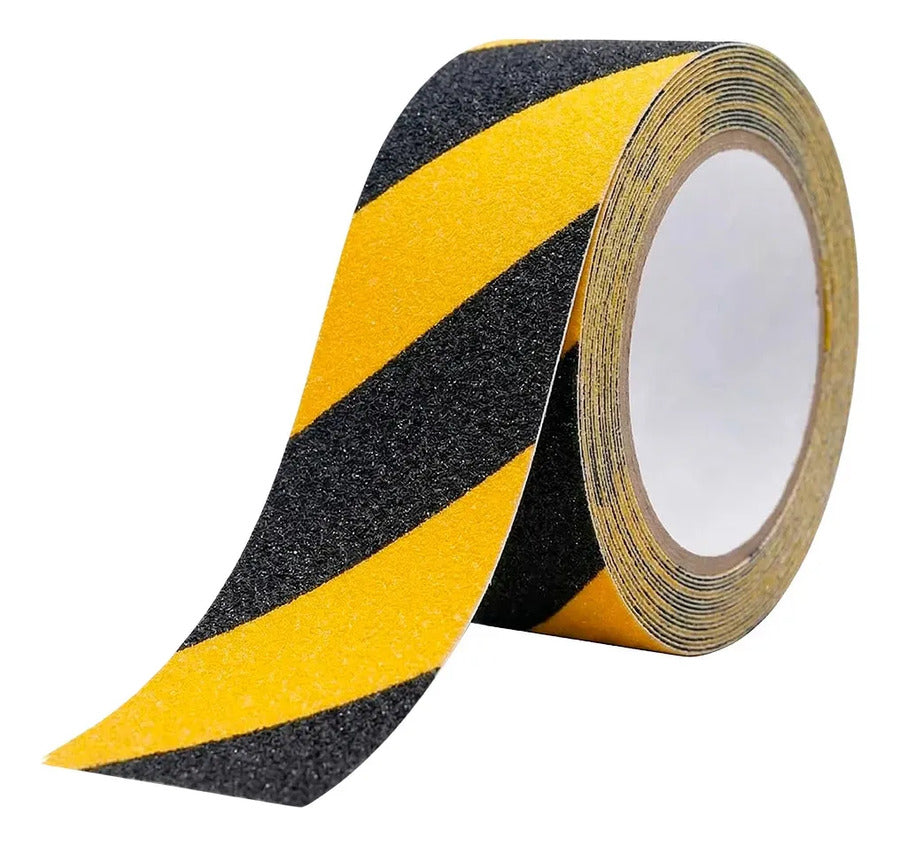 Cinta Adhesiva Antideslizante Amarillo Y Negro 5mx50mm
