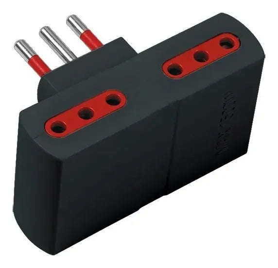 Adaptador De 3 En Línea A 4 Tomas 3 En Línea Negro conatel