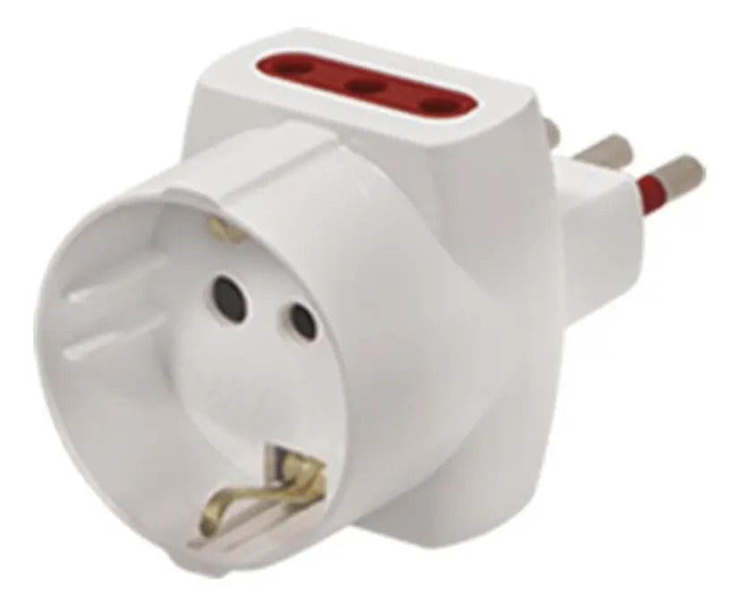 Adaptador Schuko A Tres En Linea