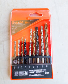 Mechas Taladro Metal/madera/concreto 9pcs