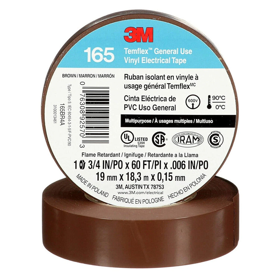Cinta Aisladora 3m Temflex Marron 19mm X 18.3m