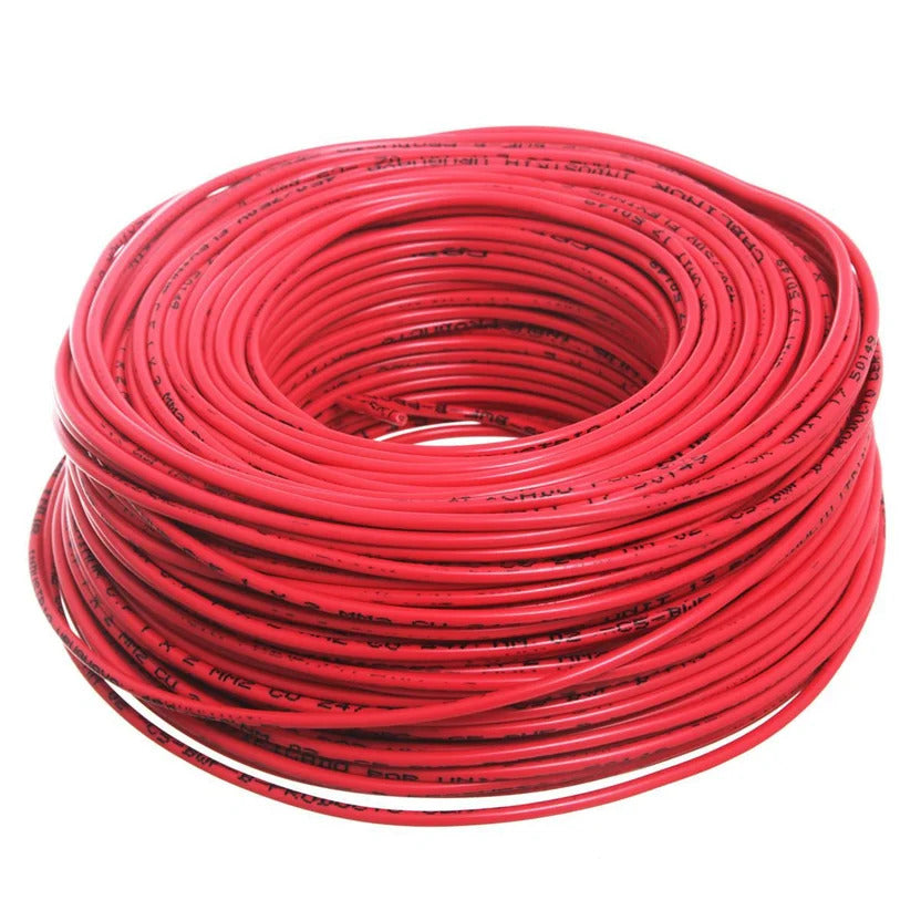 CABLE UNIFILAR 2.00MM ROJO X 100M