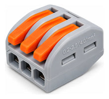 Pack X 10 Bornera Conector Rápido Pct-213 - 3 Entradas - 32a