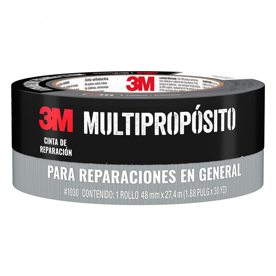 Cinta Pato Multiuso 3m 48mm X 27.4m Gris