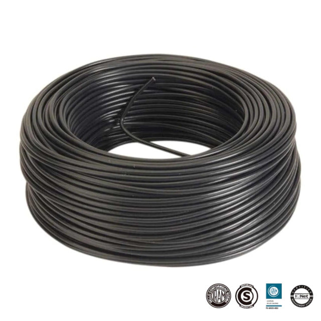 CABLE UNIFILAR 1.00MM NEGRO X 100M