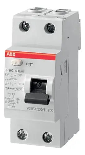 Interruptor Diferencial Abb 2p 63a 30ma - Fh202